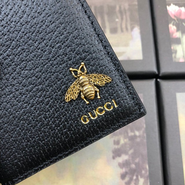 Gucci經典款錢夾錢包 523668 古馳原單男士西裝夾 Gucci男士長夾錢包  gqy3345